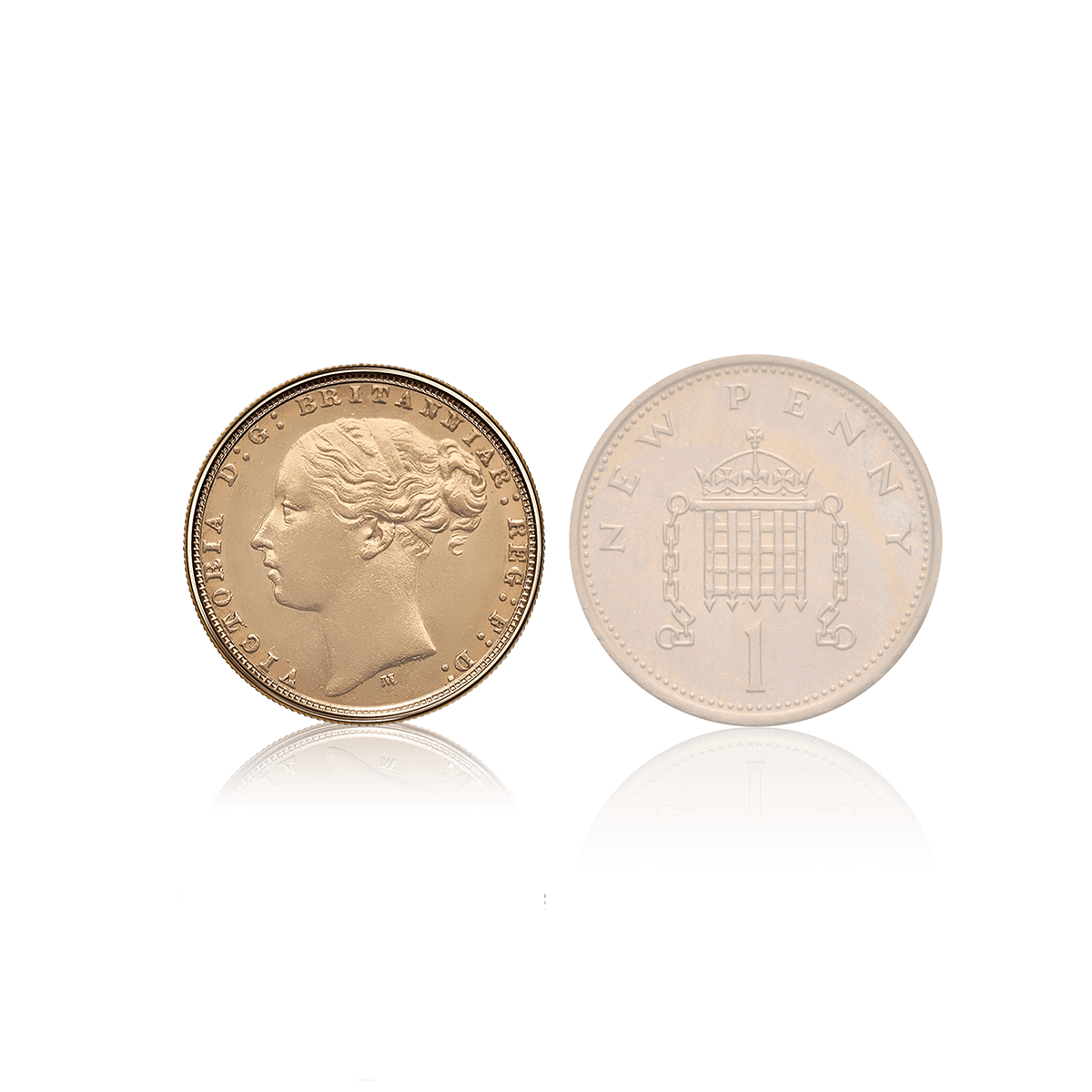 Half Gold Sovereign Queen Victoria Young Head (1871-1887) 5